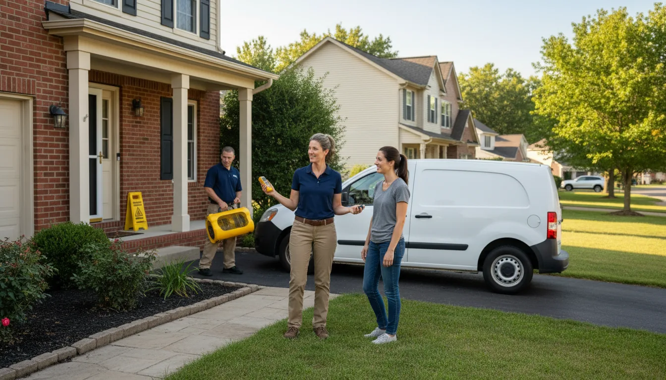 Residential water damage restoration in Hooper, NE